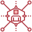 Influencer Marketing Red icon 64x64