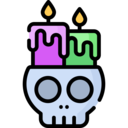 decoration,light,illumination,dead,candle,halloween,creepy,skull,ornamental,dangerous,poisonous ok 