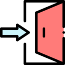 interface,security,signs,multimedia option,logout,exit,log out,right arrow,door,out