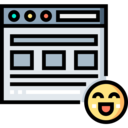 ui,interface,seo and web,miscellaneous,browser,website,internet,web,computing,web page,emoji,happy
