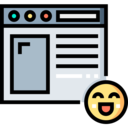 ui,interface,seo and web,miscellaneous,browser,website,internet,web,computing,web page,emoji,happy