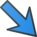 arrows,arrow,right,direction,directional,basic app,down,pointing