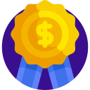 business and finance,dollar,medal,award,badge,insignia,reward,emblem,dollar symbol