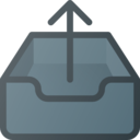 interface,upload,arrow,communications,inbox,uploading,outlined,stroke,haw docs stroke