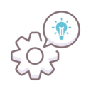gear,speech bubble,marketing,idea,light bulb,creative