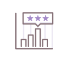 business and finance,management,speech bubble,stars,bar graph,reputation