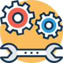 ui,gear,seo and web,cogwheel,wrench,settings,construction and tools,maintenance ok 