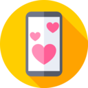 electronics,miscellaneous,smartphone,communications,chat,phone,social media,heart,love,facebook like,bubble speech,love message