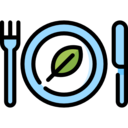 world,food and restaurant,plate,restaurant,knife,cutlery,fork,leaf