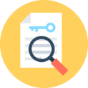 interface,file,magnifying glass,document,files and folders,archive,loupe,key