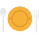 food and restaurant,Tools and utensils,dish,plate,restaurant,knife,cutlery,fork