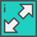 ui,arrows,multimedia option,size,direction,directional,resize,diagonal ok 