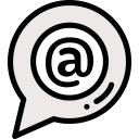 ui,interface,mail,communications,chat,email,internet,connection,chat bubble,at,arroba,at sign