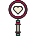 magnifying glass,heart,search,Tools and utensils,love,loupe,detective,zoom,valentines day,love and romance,romance