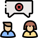 delete,user,speech bubble,conversation,communications,close,bubble,speech,chat bubble,balloon,Disagreement