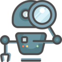 robot,seo and web,magnifying glass,loupe,seo,searching