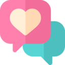 multimedia,commerce and shopping,speech bubble,conversation,chat,communication,valentines day,hearts