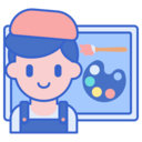 man,professions and jobs,art,teacher,color,painting palette