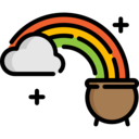 cultures,money,pot,coins,gold,rainbow