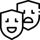 cultures,education,entertainment,theatre,theater,masks,tragedy,comedy,drama,guy fawkes mask,comedy central