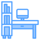 computer,furniture and household,office,books,table,desk