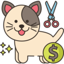 animals,pet,cost,money,scissors,payment,business,bills,beauty,cat,grooming,receipt,brush,pet brush
