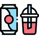 food and restaurant,drink,cup,can,glass,juice,straw,Paper cup,take away,tin