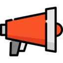 megaphone,communications,Tools and utensils,shout,protest,announcer,loudspeaker