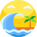summertime,beach,summer,water,nature,holidays,ocean,sea,palm tree,wave,waves