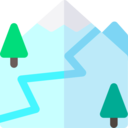 landscape,nature,mountain,path,snow,pines,track,altitude