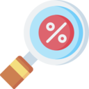 discount,magnifying glass,commerce and shopping,price,search,loupe,sale,percentage