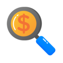 business and finance,dollar,magnifying glass,profit,loupe,profits