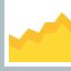 Statistic graph and charts icon 64x64