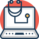 electronics,health,medical,healthcare and medical,healthcare,laptop,doctor,stethoscope,phonendoscope