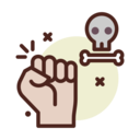 hand,protest,hands and gestures,skull,support,fist