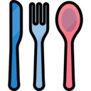 food and restaurant,Tools and utensils,knife,camping,metal,cutlery,fork,spoon