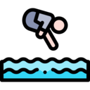 sports and competition,swimming pool,diving,jump,synchronization