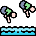 sports and competition,swimming pool,diving,jump,synchronized