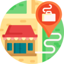 building,delivery,signs,commerce and shopping,maps and location,location,commerce,restaurant,location pin,route,road,track ok 