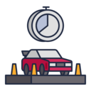 time,learning,transportation,car,driving school,autocross,cones ok 