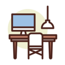 computer,home,furniture and household,office,chair,workspace,tech