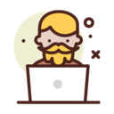 man,laptop,people,boy,working,beard