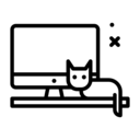 computer,home,monitor,cat,display,desk,working at home,workspace
