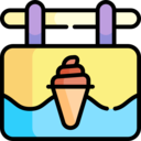 food and restaurant,signaling,ice cream,signboard,signage,ice cream shop