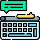 keyboard,text,speech bubble,communications,speech balloon,note,comment,review,opinion