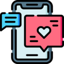 interface,smartphone,communications,chat,social media,heart,love,feedback,like,facebook like,likes,comment,rating