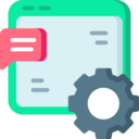 computer,management,gear,speech bubble,chat,social media,settings,comment,media,interaction