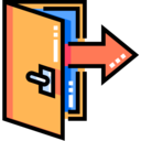 ui,interface,multimedia,signs,arrows,multimedia option,logout,exit,right arrow,account