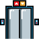 building,transportation,part,buildings,closed,filled,double,elevator,door ok 