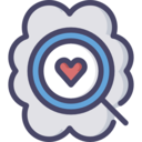 interface,magnifying glass,heart,shapes,love,loupe,like,lover,peace,loving,valentines day